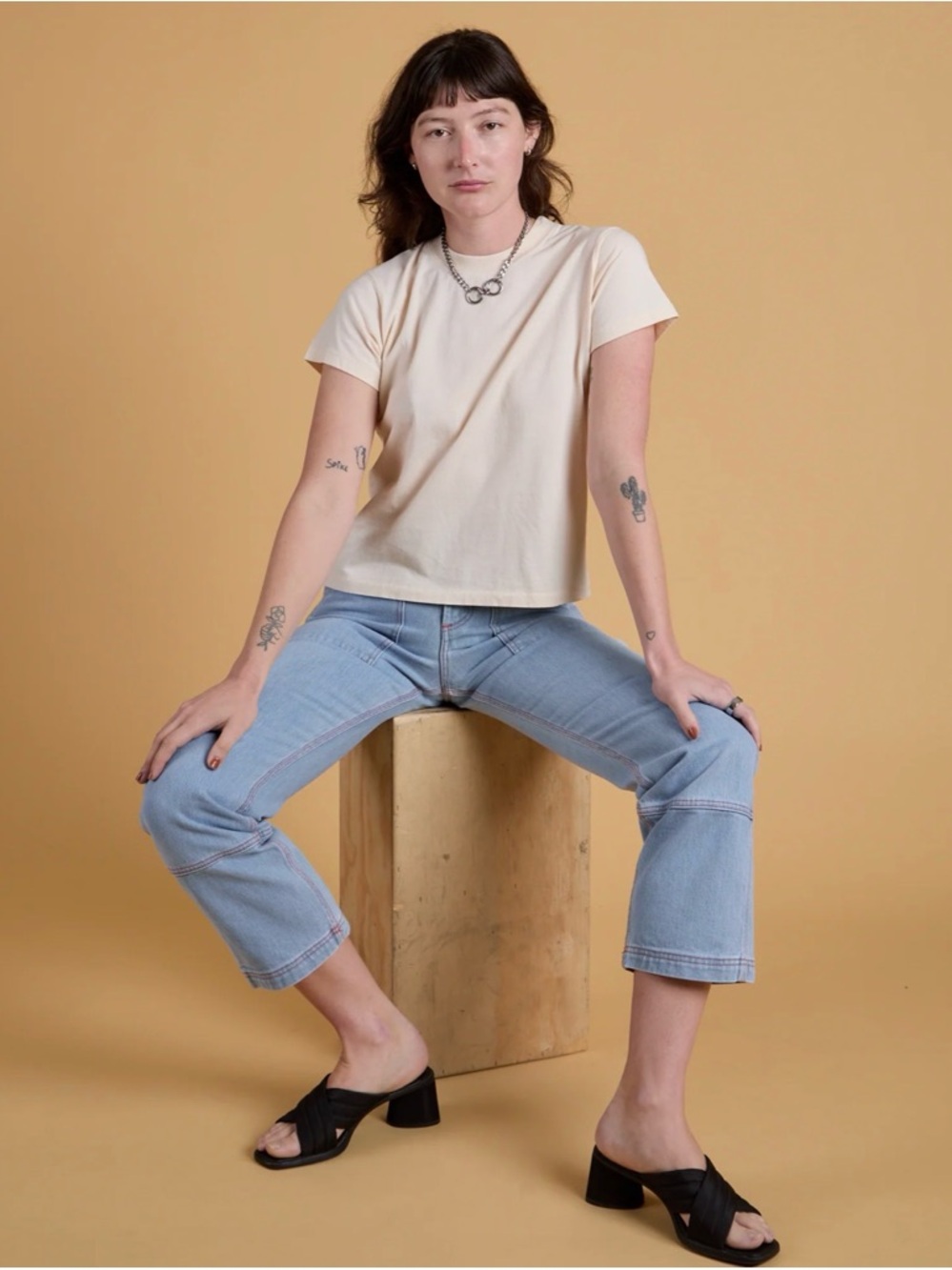 NWOT Big Bud Press Organic Tee - Vintage Off White - Picture 5 of 6